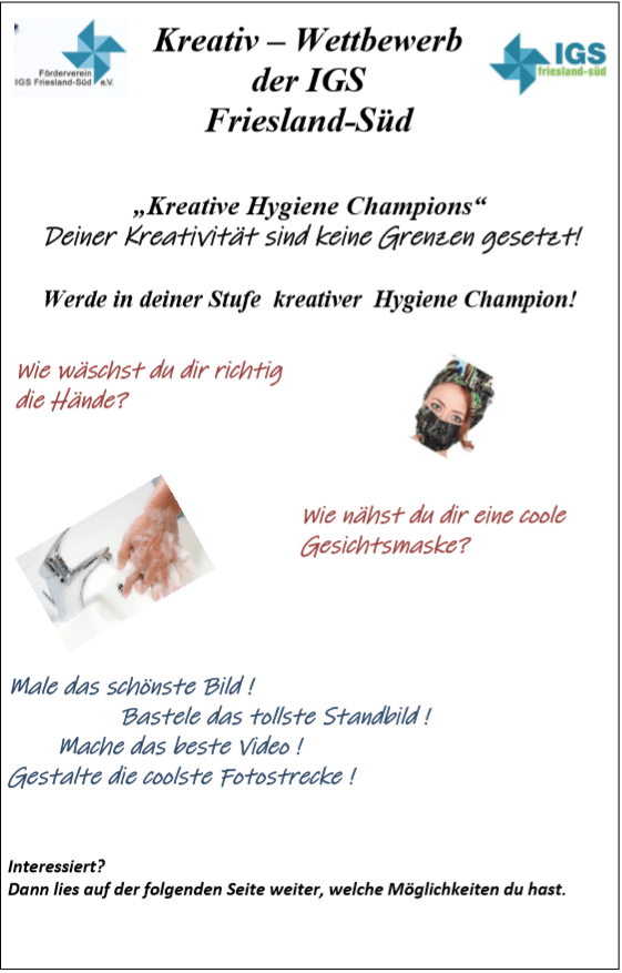 Schülerwettbewerb Hygiene Champions